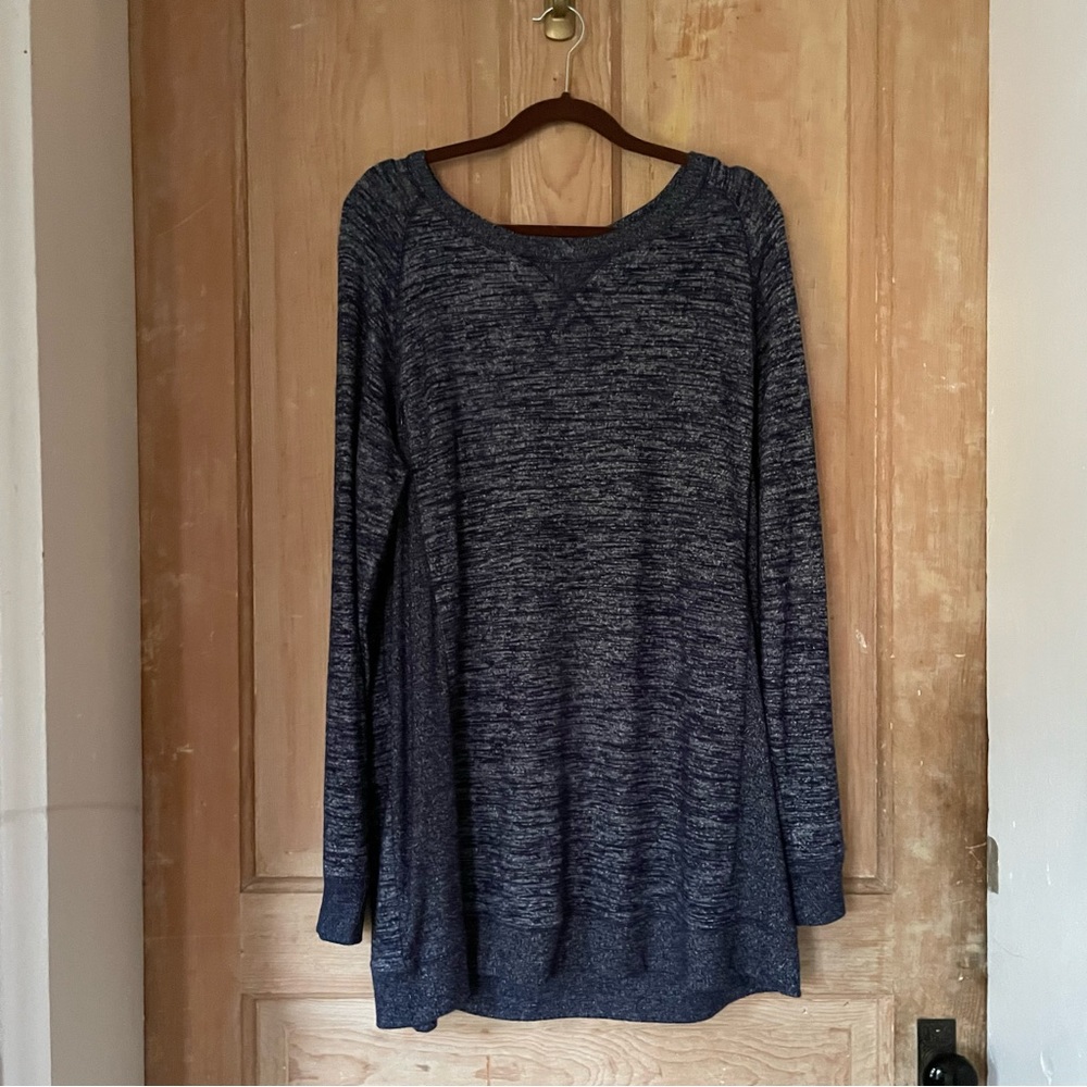 Gap Maternity Marled Nursing Pullover Sweatshirt … - image 2